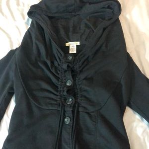 Prairie Underground Long Cloak Hoodie black